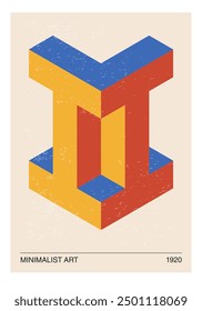Minimal 20s geometric design poster