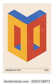 Minimal 20s geometric design poster