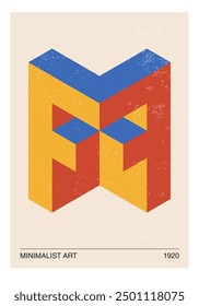 Minimal 20s geometric design poster