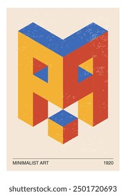 Minimal 20s geometric design poster