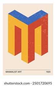 Minimal 20s geometric design poster