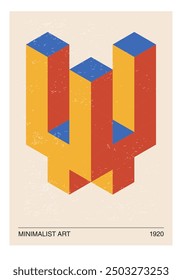 Minimal 20s geometric design poster