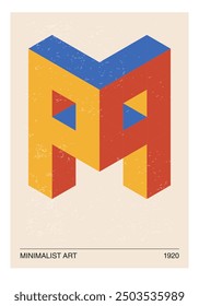 Minimales geometrisches Design-Poster der 20er