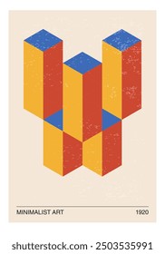 Minimal 20s geometric design poster