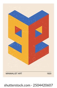 Minimal 20s geometric design poster