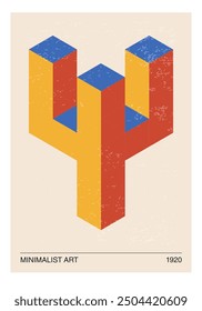 Minimal 20s geometric design poster