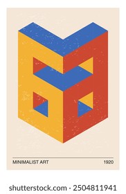 Minimal 20s geometric design poster
