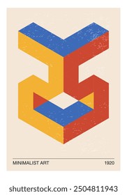 Minimal 20s geometric design poster