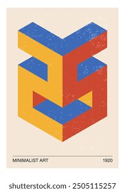 Minimal 20s geometric design poster