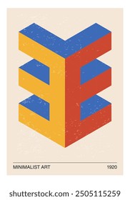 Minimal 20s geometric design poster