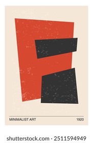 Minimal 20s geometric design poster