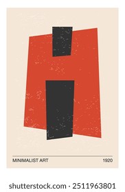 Cartaz de design geométrico mínimo de 20s