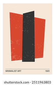 Cartaz de design geométrico mínimo de 20s