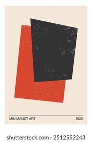 Cartel de diseño geométrico mínimo de los años 20