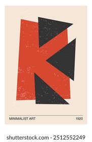 Cartaz de design geométrico mínimo de 20s