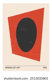 Cartaz de design geométrico mínimo de 20s