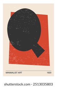 Minimal 20s geometric design poster