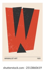 Cartaz de design geométrico mínimo de 20s