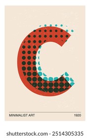 Cartaz de design geométrico mínimo de 20s
