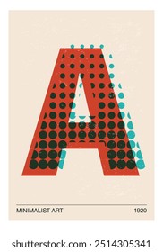 Cartaz de design geométrico mínimo de 20s