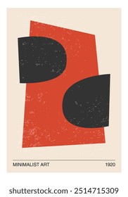 Cartaz de design geométrico mínimo de 20s
