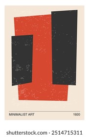 Cartaz de design geométrico mínimo de 20s