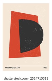Cartaz de design geométrico mínimo de 20s