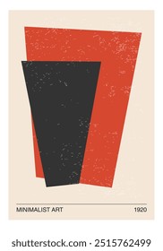 Cartel de diseño geométrico mínimo de los años 20