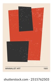 Cartaz de design geométrico mínimo de 20s