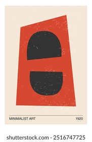 Cartaz de design geométrico mínimo de 20s