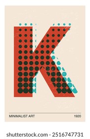 Cartel de diseño geométrico mínimo de los años 20