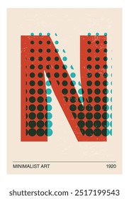 Minimal 20s geometric design poster