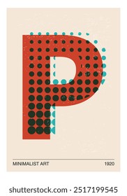 Cartel de diseño geométrico mínimo de los años 20