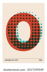 Cartaz de design geométrico mínimo de 20s