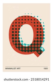Minimal 20s geometric design poster