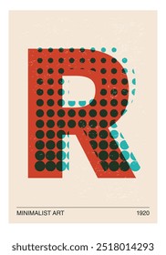 Minimal 20s geometric design poster