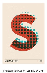 Minimal 20s geometric design poster