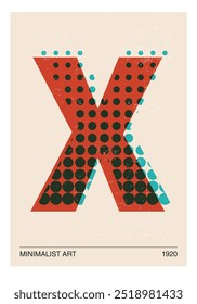 Cartaz de design geométrico mínimo de 20s