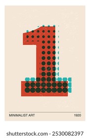 Minimal 20s geometric design poster