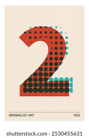 Minimal 20s geometric design poster