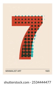 Minimales geometrisches Design-Poster der 20er