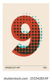 Minimal 20s geometric design poster