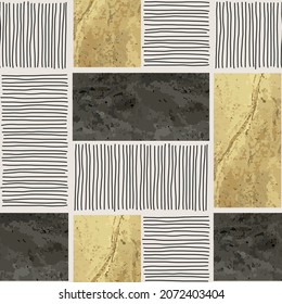 Minimal 20s geometric design seamless pattern with primitive shapes