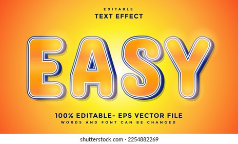 Minimal 3d Easy Word Editable Text Effect Design Template, Effect Saved In Graphic Style