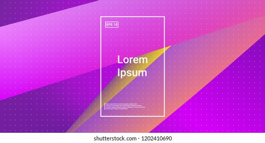 Minimal 3D Modern Dynamic Shapes with Color Glow Effect. Digital Bright Geometric Element for Brochure, Website, Flyer Design. Simple Vibrant Movement Composition. Vector illustration Eps10.