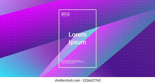 Minimal 3D Modern Dynamic Shapes with Color Glow Effect. Digital Bright Geometric Element for Brochure, Website, Flyer Design. Simple Vibrant Movement Composition. Vector illustration Eps10.