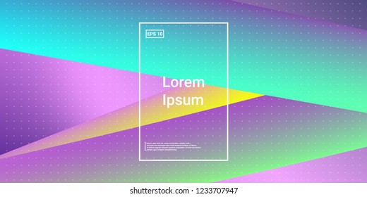 Minimal 3D Modern Dynamic Shapes with Color Glow Effect. Digital Bright Geometric Element for Brochure, Website, Flyer Design. Simple Vibrant Movement Composition. Vector illustration Eps10.