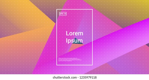 Minimal 3D Modern Dynamic Shapes with Color Glow Effect. Digital Bright Geometric Element for Brochure, Website, Flyer Design. Simple Vibrant Movement Composition. Vector illustration Eps10.