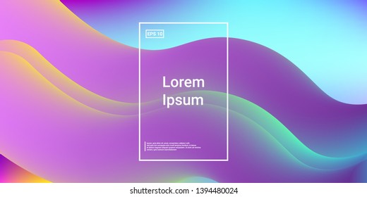 Minimal 3D Modern Dynamic Shapes with Color Glow Effect. Digital Bright Geometric Element for Brochure, Website, Flyer Design. Simple Vibrant Movement Composition. Vector illustration Eps10.