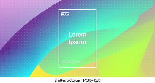 Minimal 3D Modern Dynamic Shapes with Color Glow Effect. Digital Bright Geometric Element for Brochure, Website, Flyer Design. Simple Vibrant Movement Composition. Vector illustration Eps10.
